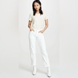 Citizens Of Humanity Cream Straight Leg Jeans